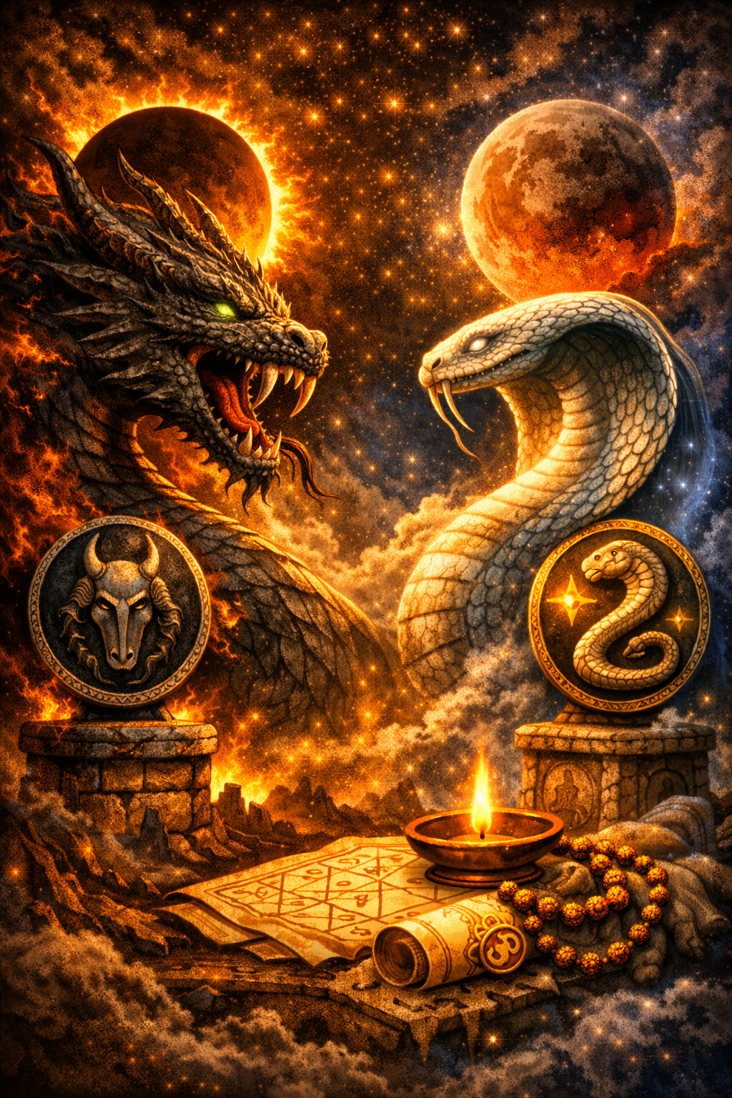 Vedik Astrolojide Rahu ve Ketu’nun Gizemi: Kaderin Düğümleri